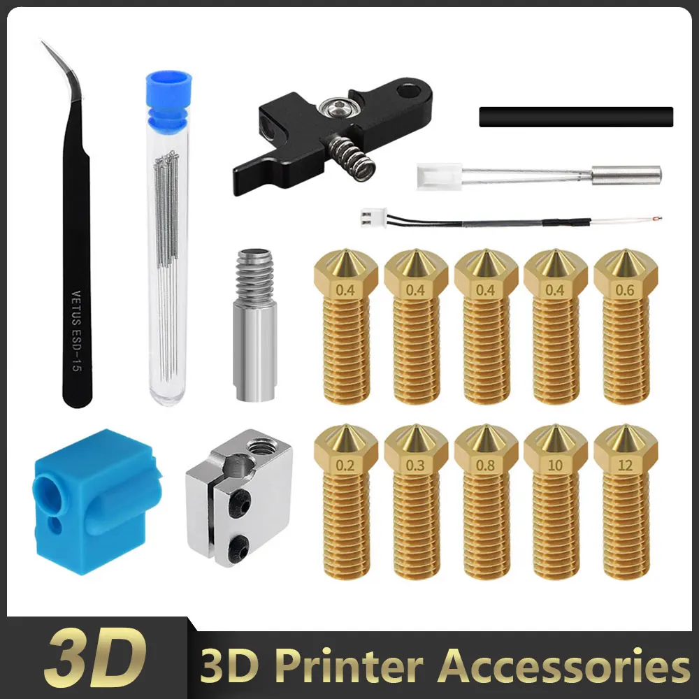 

Экструдер Titan Aero для Sidewinder X1 Genius Volcano, сопло, силиконовый рукав, горловина, Термистор, нагревательная труба, комплект теплового блока