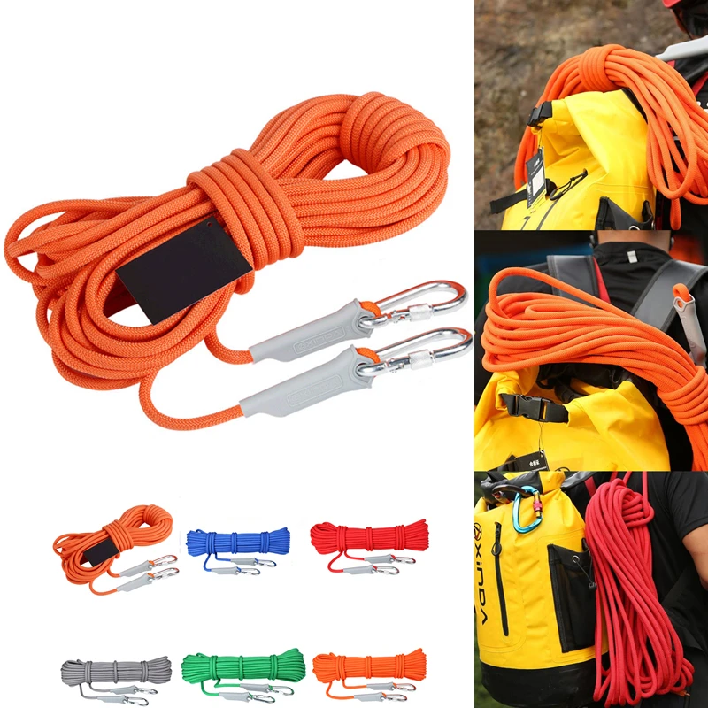 

10M/20M Professional Rock Climbing Cord Outdoor Trekking Hiking Accessories Rope 9.5mm Diameter High Strength Cord Safety Rope