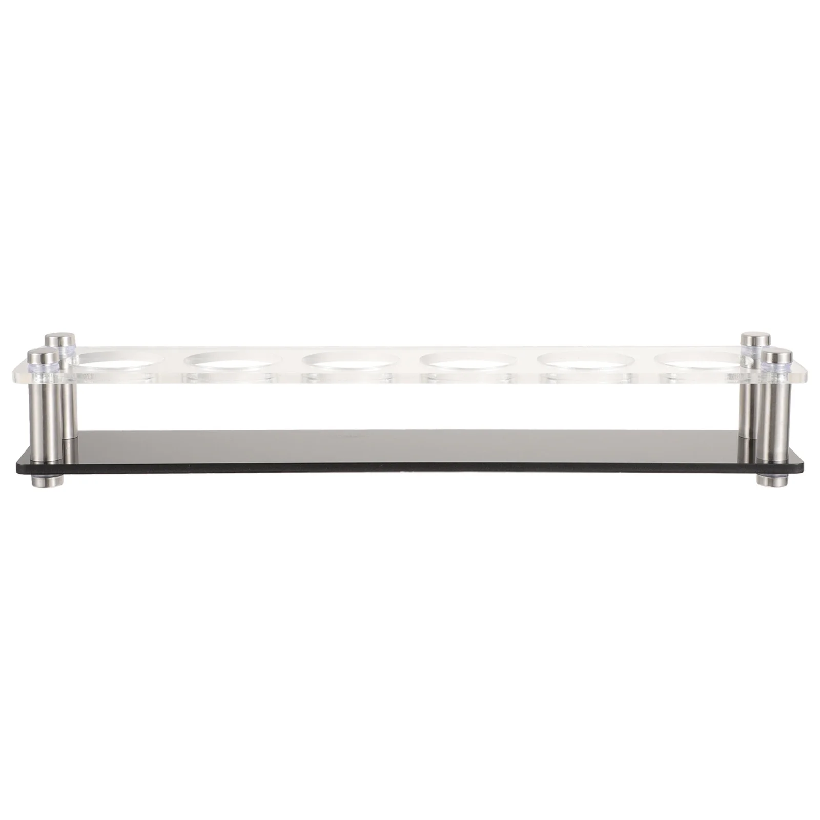

White Glass Acrylic Trays for Display Shot Glasses Holder Whiskey Organizer