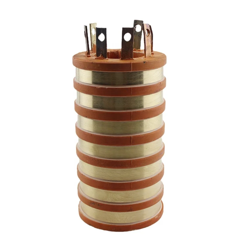 

Hole 50mm 7 Rings Traditional Carbon Brushes Through Bore Slip Ring with Holder SRS50K95175-7S