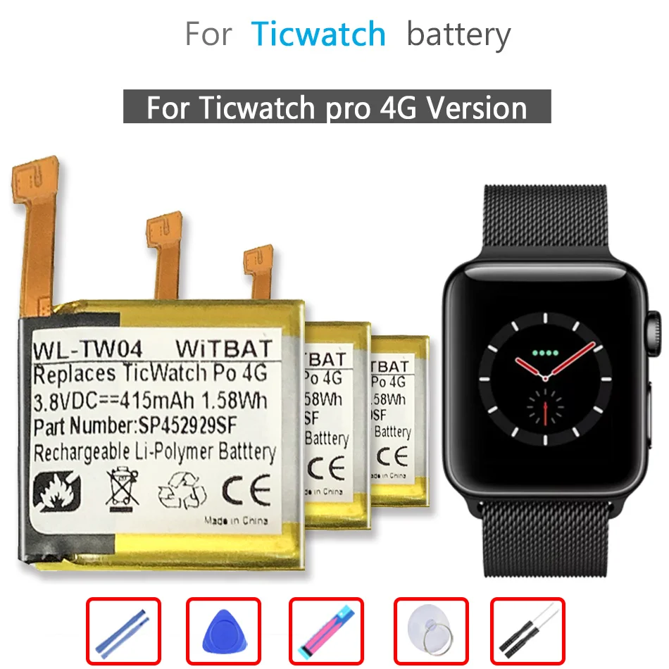 

SP452929SF 415mAh Battery For Ticwatch pro 4G Bluetooth Version Watch