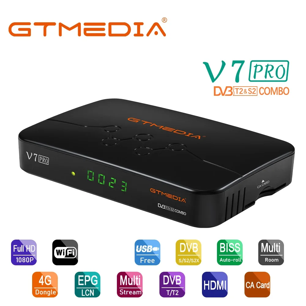 

ТВ-приемник GTMEDIA V7 Pro, 2020 дюйма, 10Bit, USB, Wi-Fi