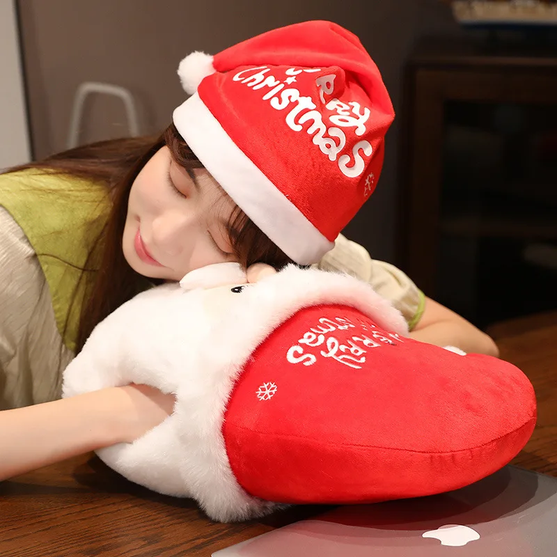 

Christmas Gifts Stuffed Plush Toys Cute Santa Claus Holiday Gifts Christmas Hat Decorations Photography Props Company Events