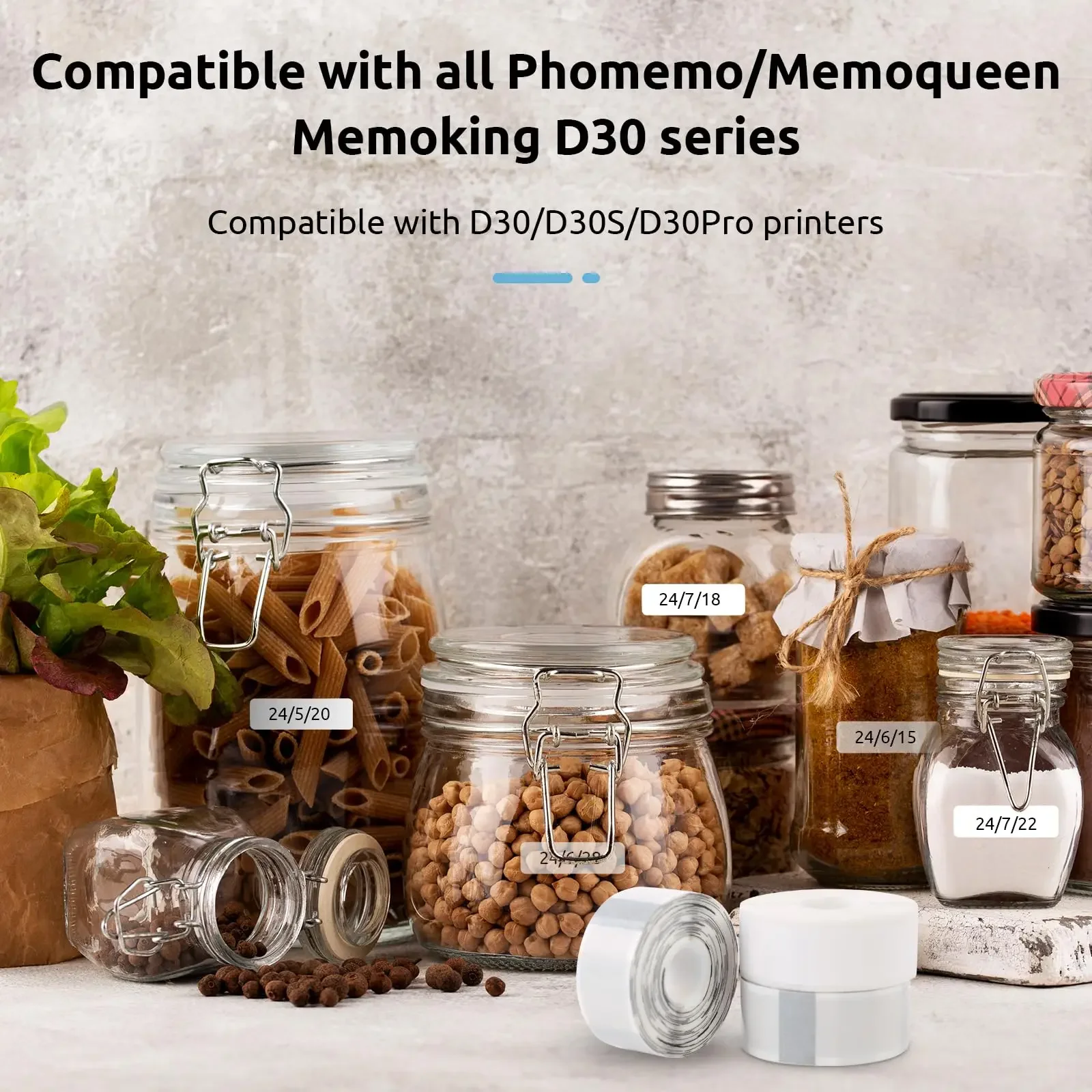 Прозрачная термолента D30 для этикеток 12 мм x 40 совместимая с клейкой бумагой