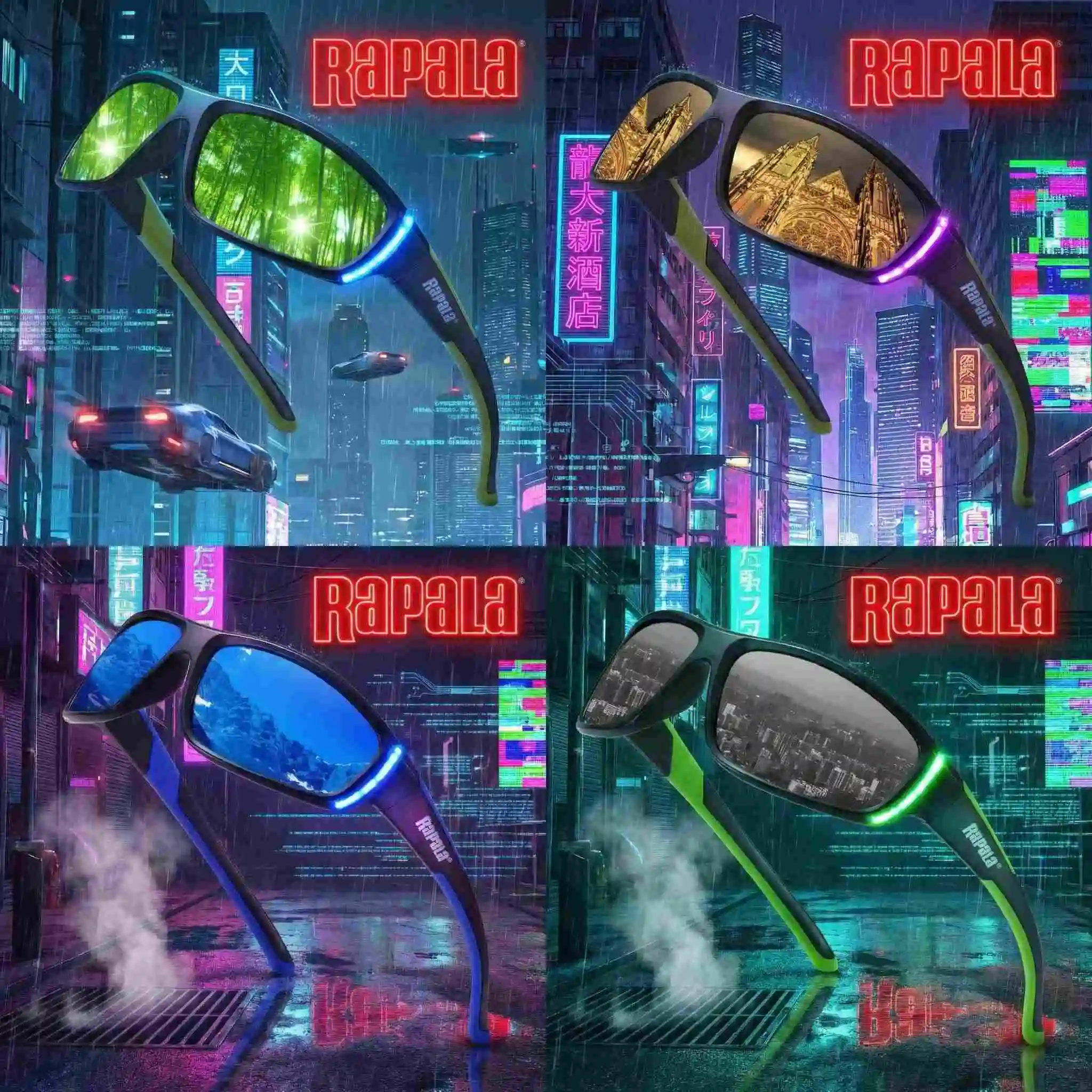 Фото Новые оригинальные поляризационные солнцезащитные очки Rapala 2026 для мужчин: для рыбалки, вождения, туризма. Классические мужские очки с защитой UV400. Модный тренд. №1