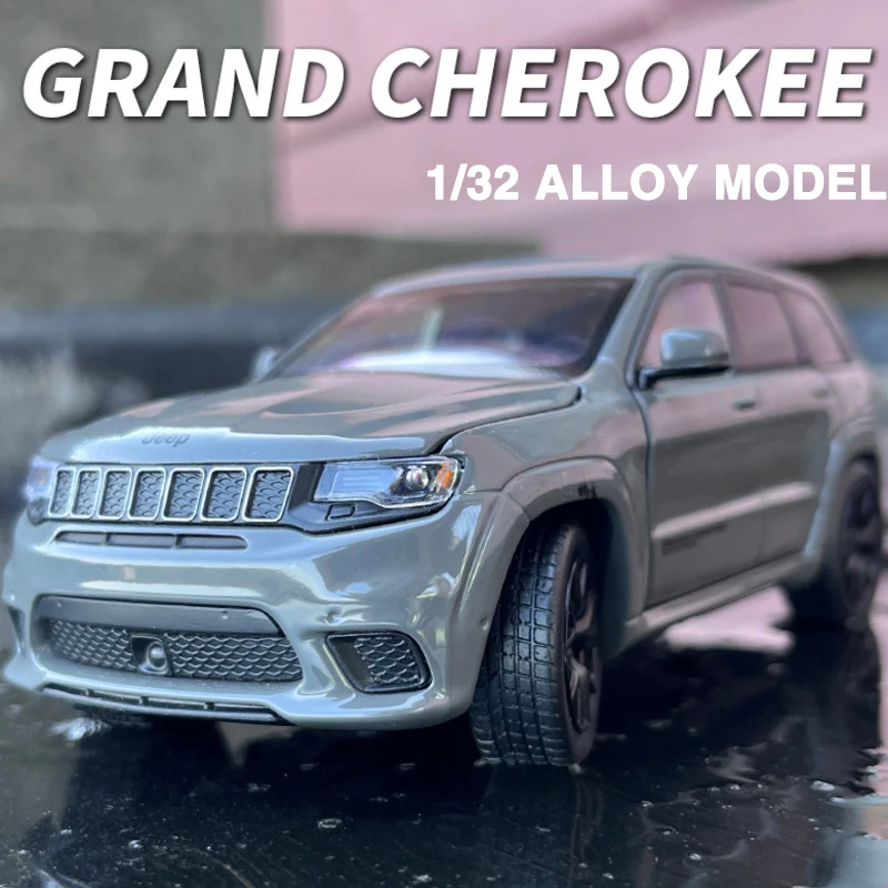 

JKM 1/32 Jeep Cherokee Trackhawk SUV Alloy Car Model Enthusiasts Collection Toys Diecast Vehicle Replica For Boys Birthday Gifts