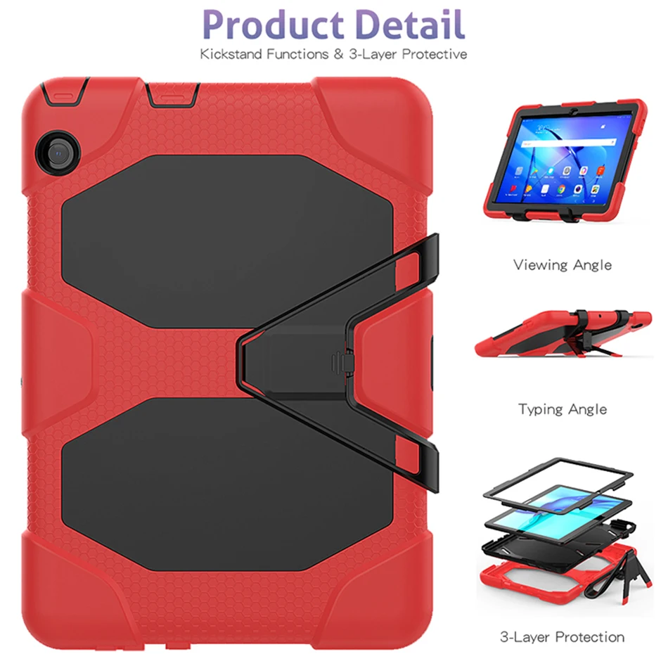 

Case for Huawei Mediapad T3 10 Shockproof Cover with Kickstand for Huawei T3 9.6 Silicone Case+Pen