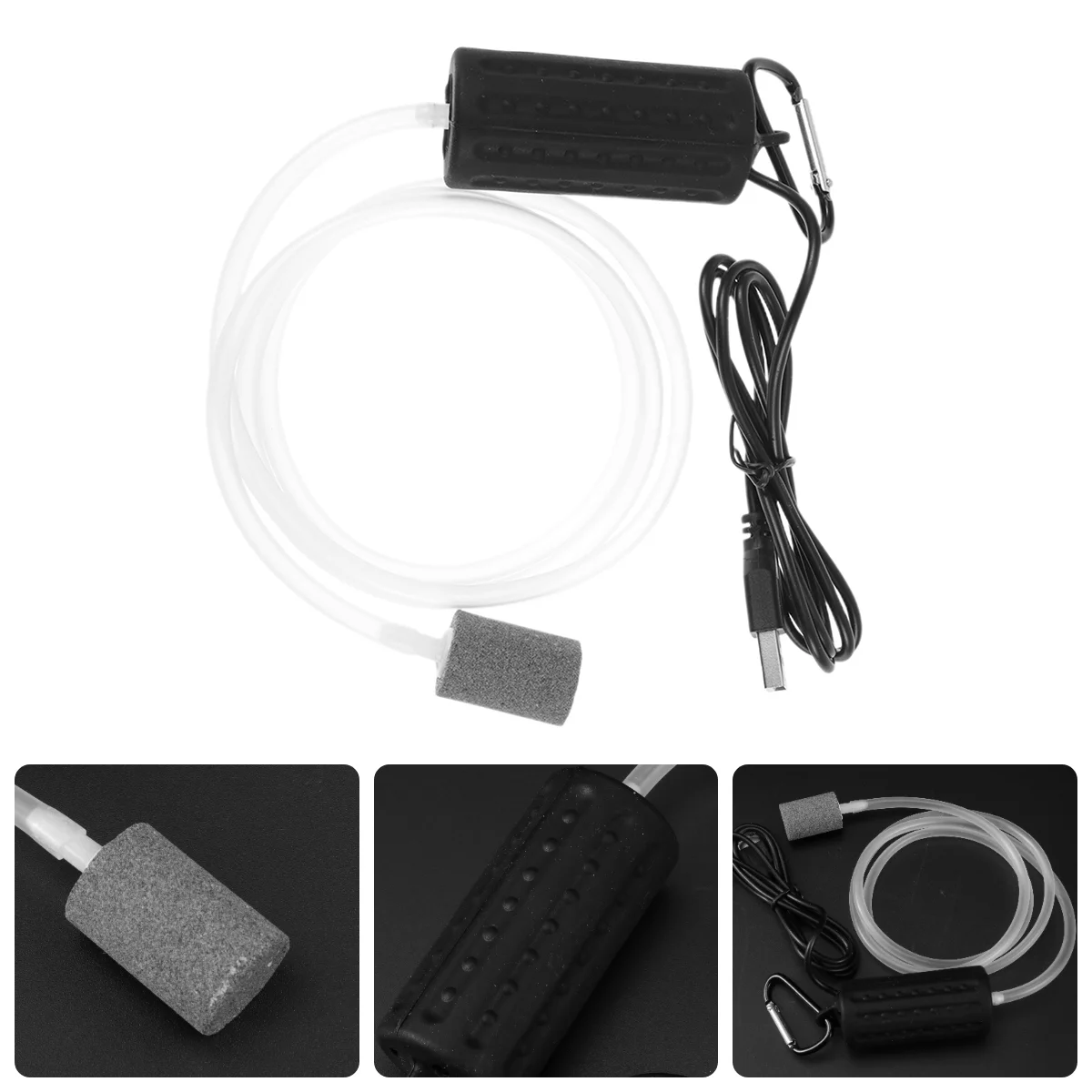 

Pump Air Aquarium Tank Usb Bubbler Water Silent Pond Accessories Deep Culture Submersible Mini Set Quiet Aquaponics Stones