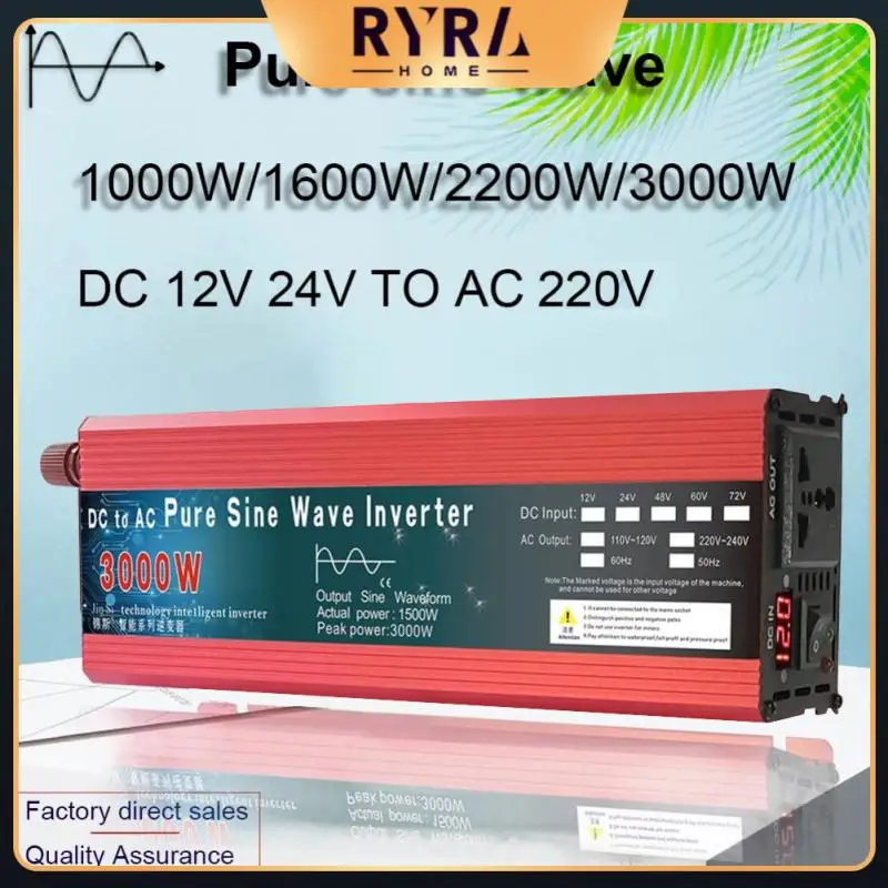 

Car Power Inverter Convert Eu Socket Converter Portable Pure Sine Wave Power Inverter Solar Car Inverter Car Charger Universal