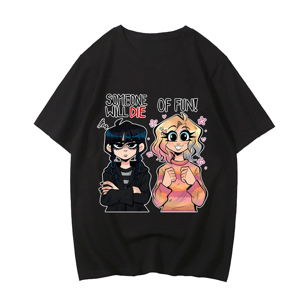 

Wednesday Addams Some One Will Die of Fun T-shirts MEN Fashion Tshirts 100% Cotton T Shirts Spring and Summer Tees Casual O-neck