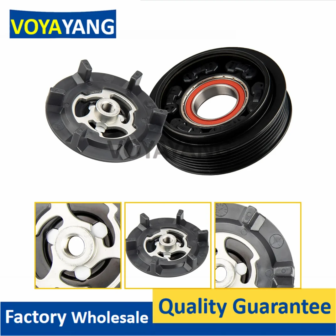 Фото Новый шкив компрессора кондиционера 6Q0820808 6SEU14C для VW POLO, SKODA FABIA, SEAT CORDOBA, IBIZA, AUDI A2 1.4 №4