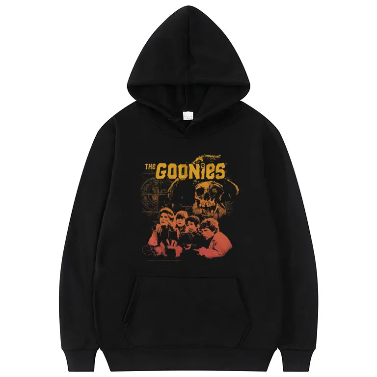 Funny Movie The Goonies Never Say Die Skeleton Graphic Hoodie Male Vintgae Casual Pullover Men Women Rock Oversized Streetwear