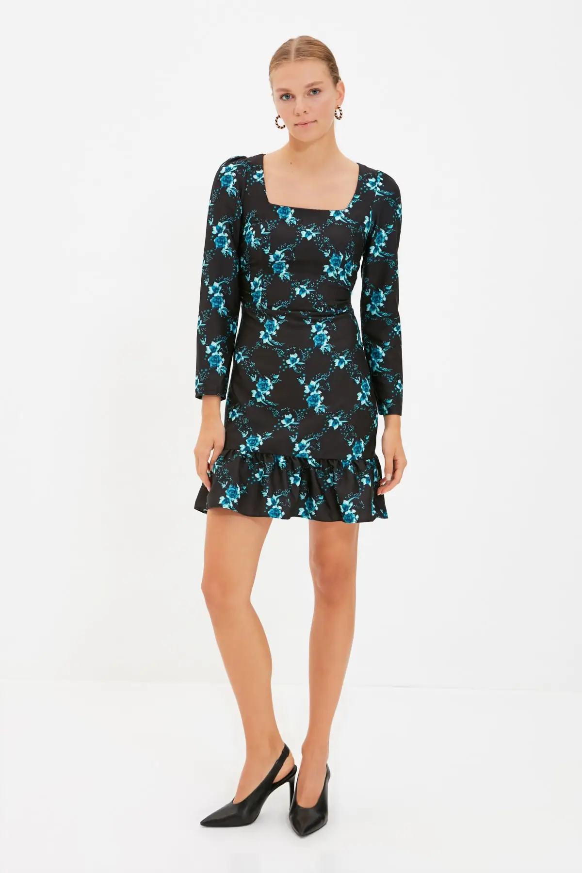 

Trendyol Patterned Flounces Dress TWOAW22EL1468