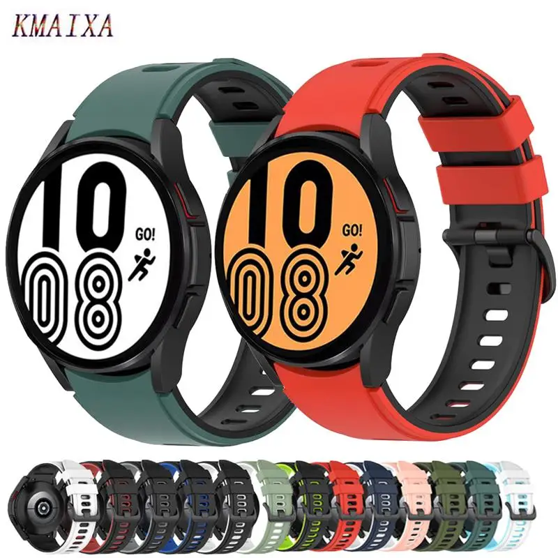 

No Gaps Band For Samsung Galaxy Watch 4 classic 46mm 42mm 44mm 40mm smartwatch belt Sport Silicone Bracelet Galaxy Watch 4 strap