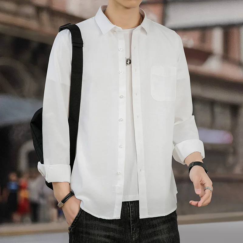Рубашка мужская одежда Новинка весна-осень 2023 Корейская модная Быстрая