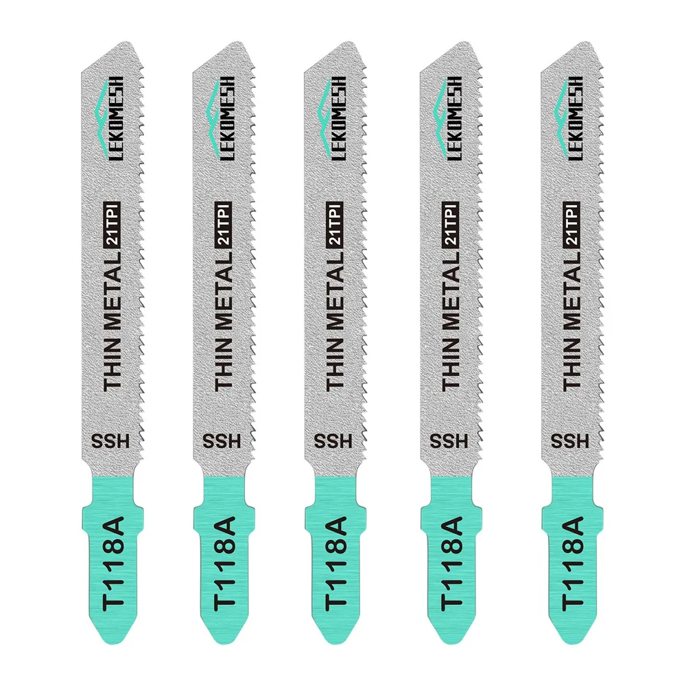 

Набор полотен для лобзика LEKOMESH с Т-образным хвостовиком, 5 шт., сменные полотна для лобзика из быстрорежущей стали для резки дерева, пластика и металла, комплект пил