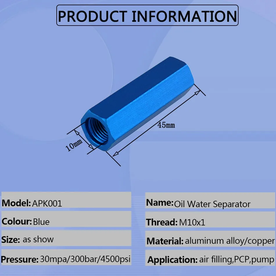 PCP Пейнтбол ручной насос высокого давления фильтр 300bar 4500psi водомасляный