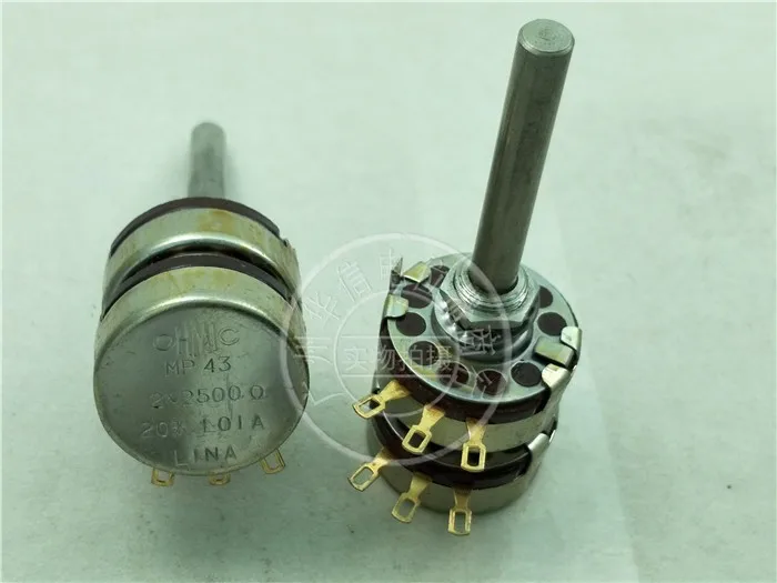

Ohmic MP 43 двойной потенциометр 2,5 K Длина ручки 50 мм x 6,4 мм