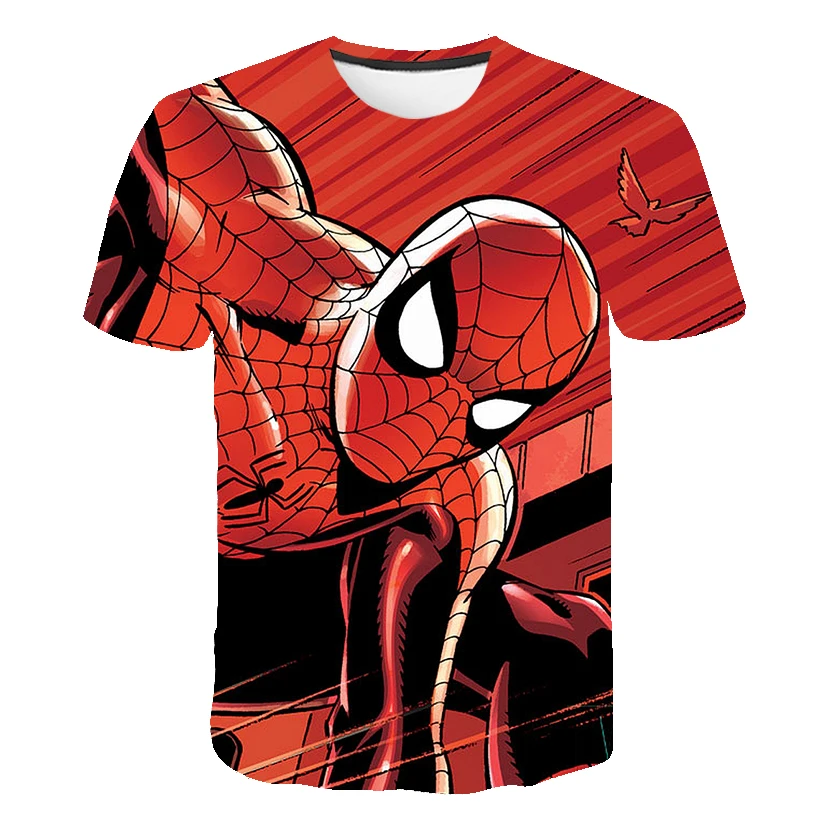 

Детская одежда Mαrvel- Spidermαn, летняя футболка для маленьких мальчиков, 3D футболки в стиле Харадзюку, детская повседневная одежда с коротким ру...