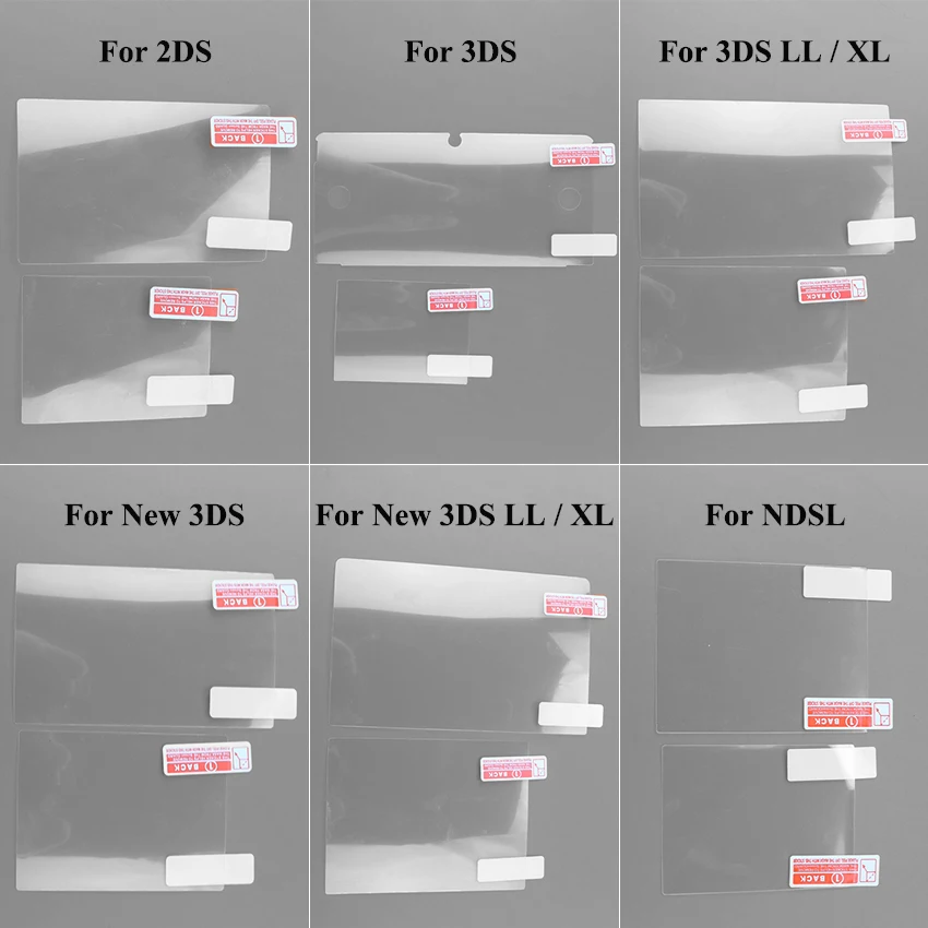 2DS New 3DS XL LCD 화면 보호기 용 Nintend DSL NDSL 용 1PCS 상단 하단 HD 투명 보호 필름