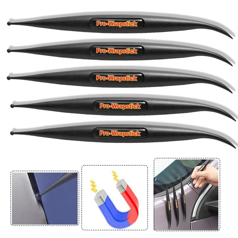 Фото ALIWRAP 5 шт. магнитный скребок для углов Go Micro Pro Wrap Stick Squeegee автомобильная наклейка пленка Edge Tuck Tool инструмент WIndow Tinting Aid Tool №1