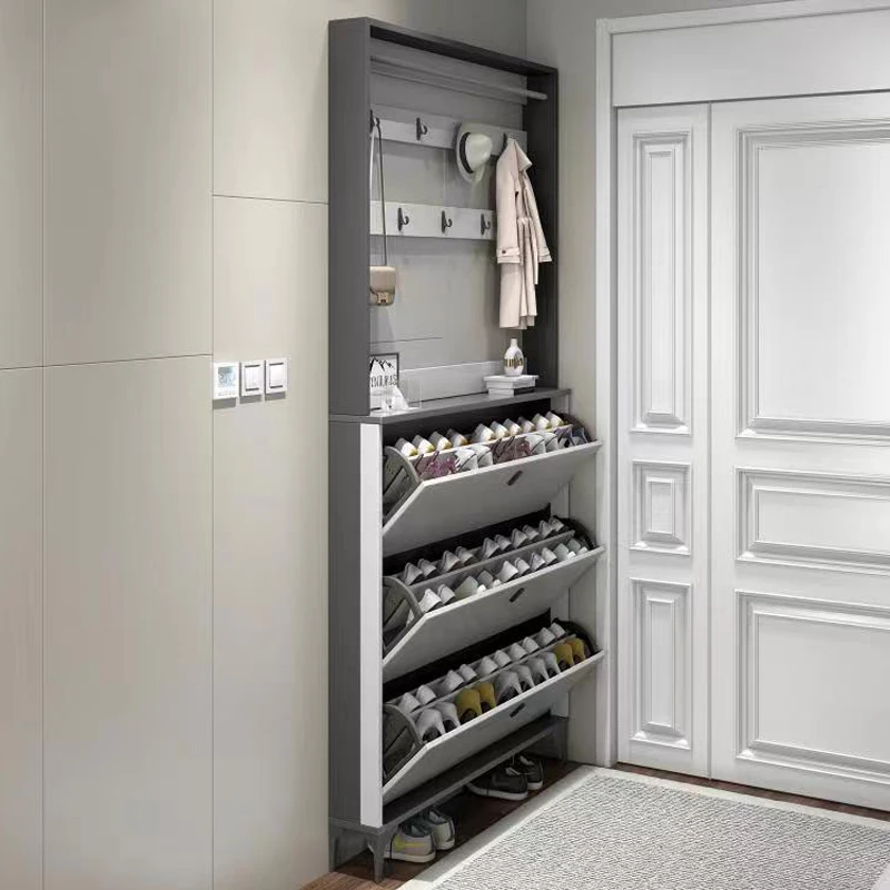 

Ultra Thin Modern Shoe Rack Multi Layer Wall Mounted Living Room Bulk Storage Minimalist Szafki Na Buty Hall Furniture