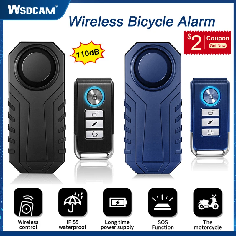 Сигнализация Wsdcam Беспроводная для велосипеда