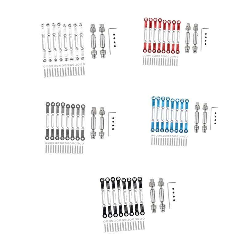 Metal Link Rod Pull Rods Links Drive Shaft For WPL C14 C24 C34 B14 B24 MN D90 MN99S RC Car Upgrades Parts Accessories