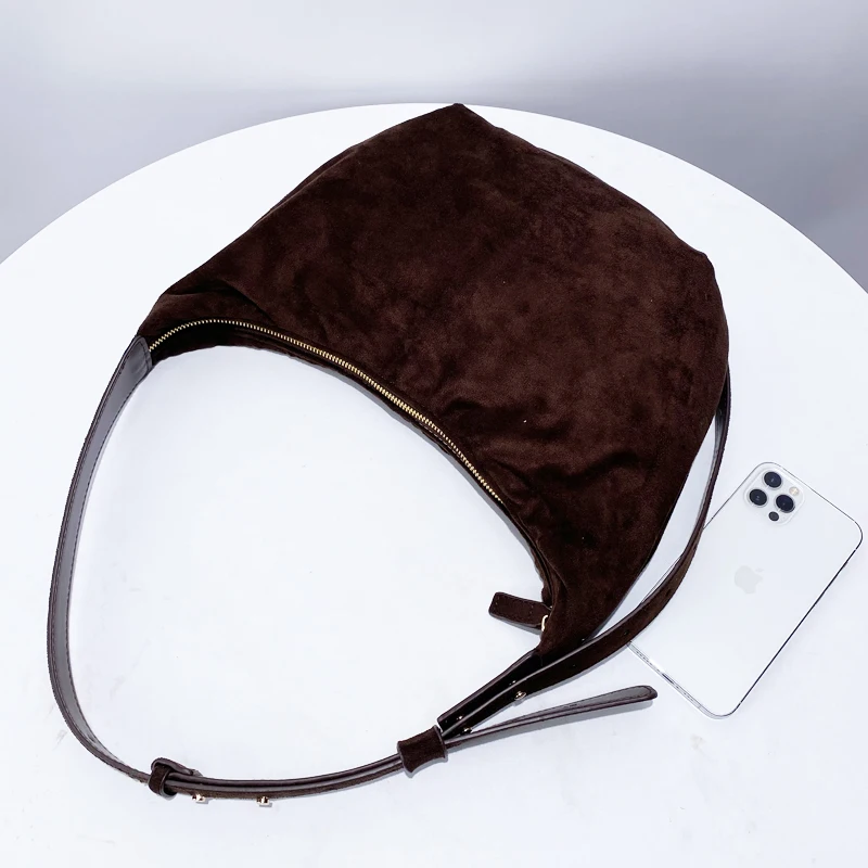 Сумка-хобо из искусственной замши MEDIOW женская Роскошный дизайнерский саквояж в