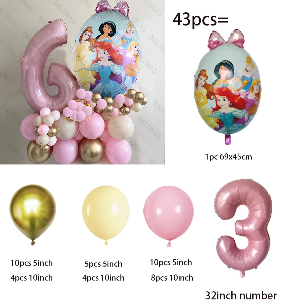 

Фольгированные шары Disney Princess 43 шт.