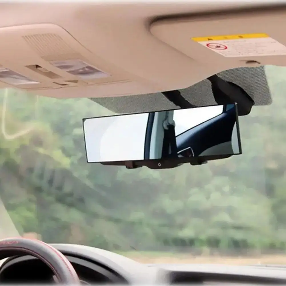 

Car Rear Mirror Wide-angle Rearview Mirror 300mm Wide Interior Rear Mirror Curve View Convex Panoramic Anti- A7w6