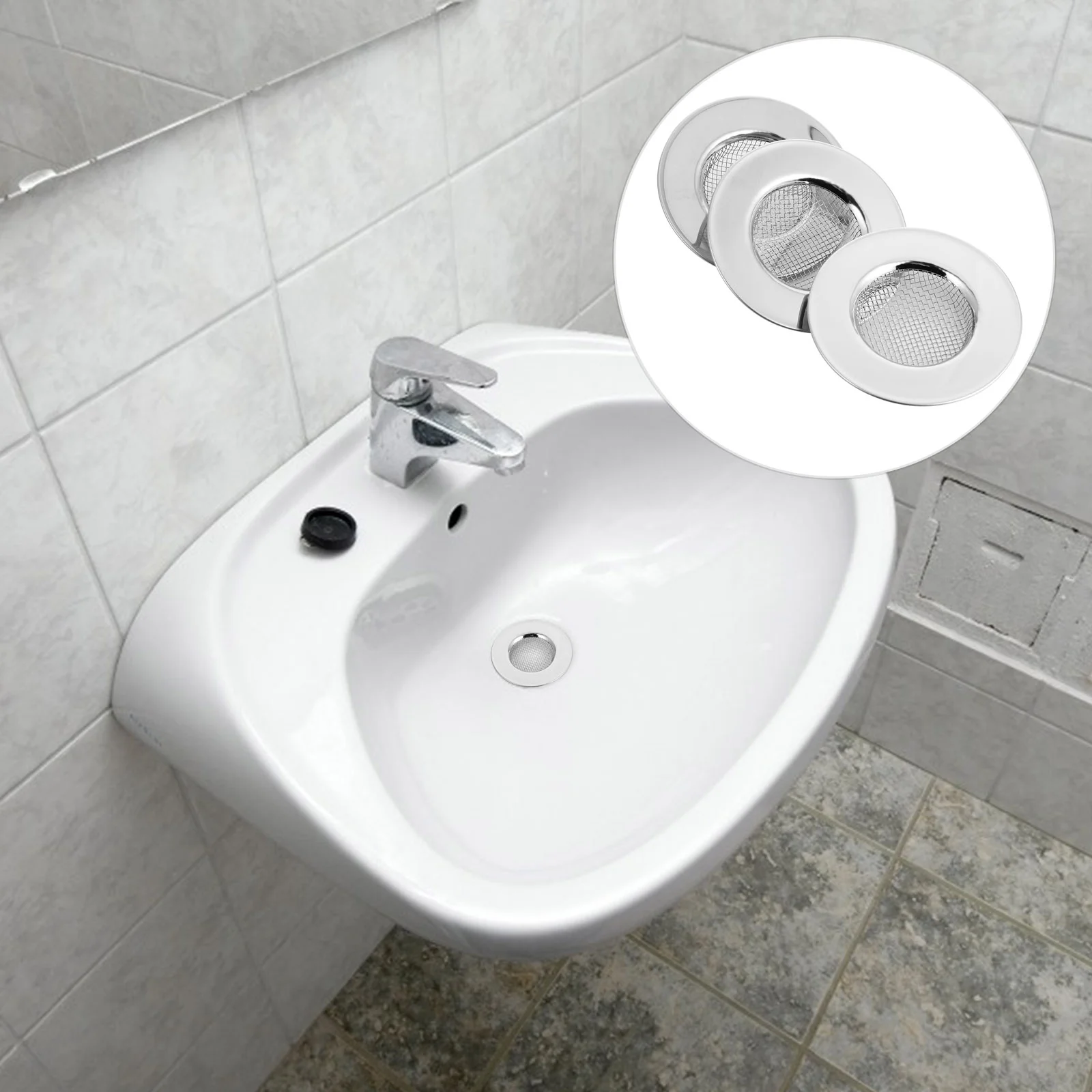 

3 Pcs Sink Strainer Drain Filter Shower Cover Filters Tub Covers Bathtubs Suit Bathroom Floor