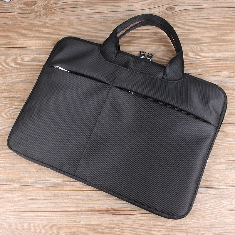 Leisure Business Handbag 15 Inch Multi-Functional Laptop Business Briefcase Messenger Bag Waterproof Fabric Men Women Bag Black