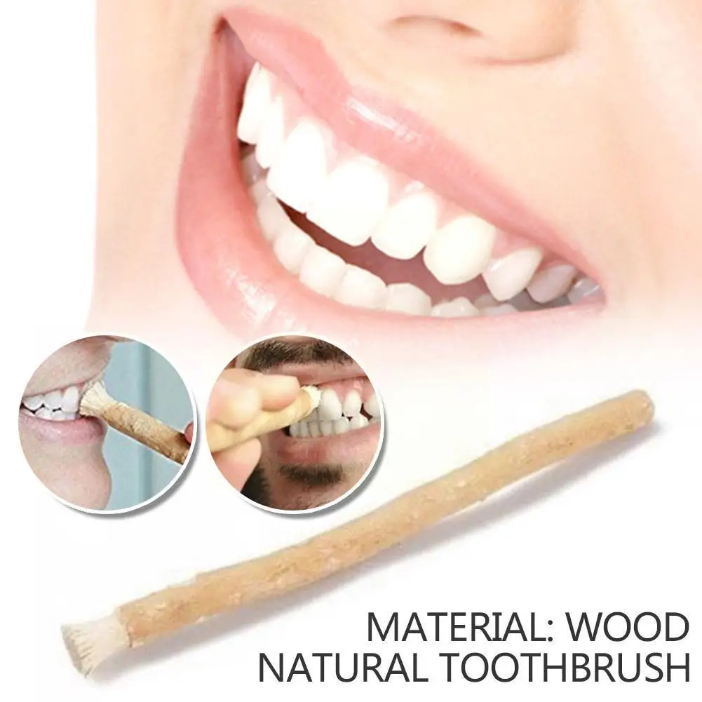 

Natural Wood Toothbrush Traditional Teeth Whitener Brush Soft Travel wooden bristle Soft Friendly Tip Tooth Manual Toothbru X2A3
