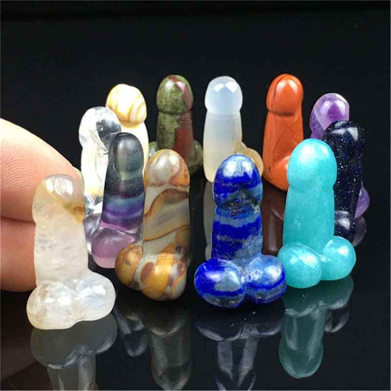 

Colorful Natural Funny Dick Amethyst Mineral Crystal Stone Cock Natural Decor Stones Decorative Small Stones Decoration Home