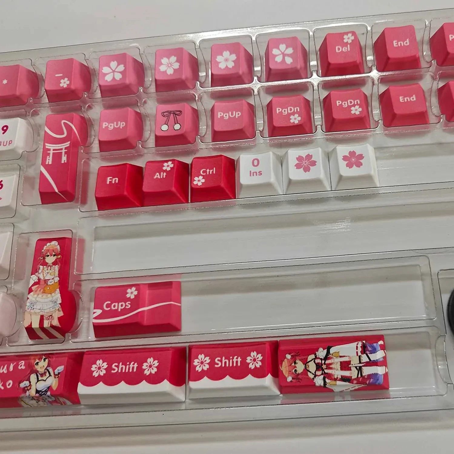 Sakura Miko Keyap Hololive Vtuber PBT краска Сублимация Cherry MX Переключатель аниме анимационный