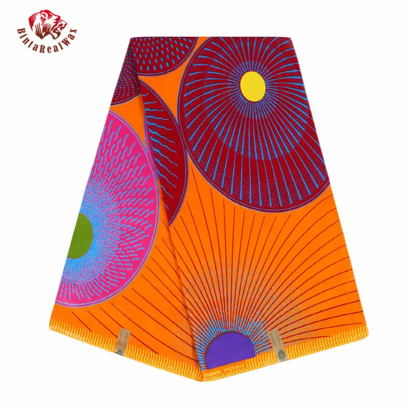 BintarealWax высокого качества с украшениями в виде звёздочек; Материал: хлопок новый 2020 Настоящая Африканская ткань с восковой печатью воск bintareal Лидер продаж дизайн для женское платье 24FS1094