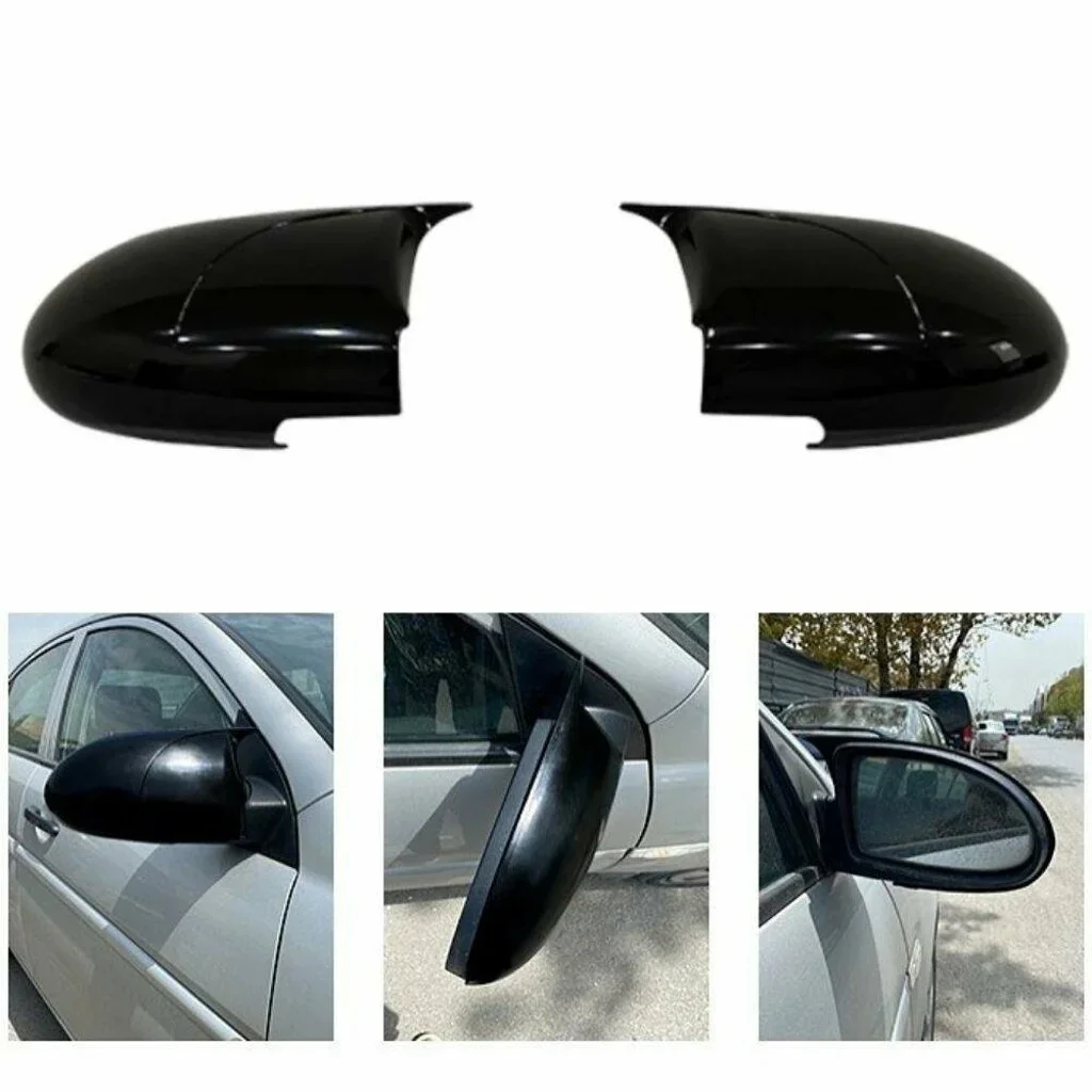 Cubierta de plástico ABS para espejo retrovisor, cubiertas de plástico para espejo retrovisor, color negro brillante, para Hyundai Accent Era 2005-2011, 2 piezas
