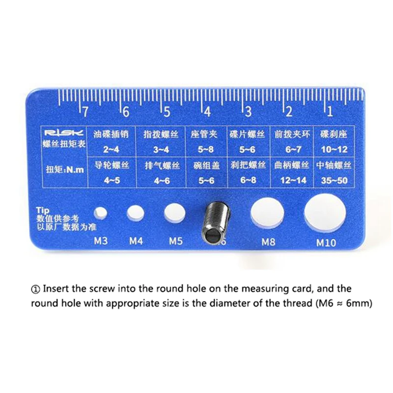 

1 Pc Screw Measuring Ruler Aluminum Alloy Screw Bolt Nut Thread Measure Gauge Mountain Bicycle Accessories