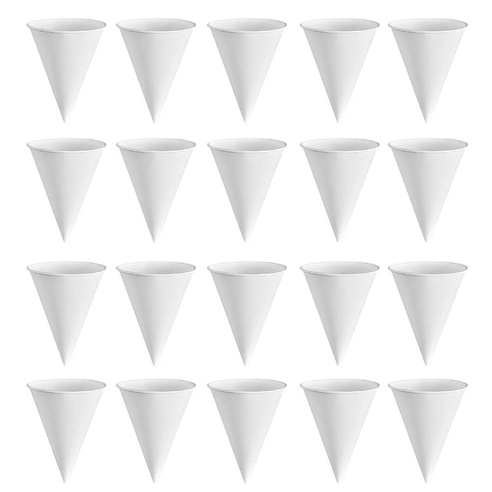 

250 Pcs Cone Paper Cup Disposable Water Glass Coffee Cups Beverage Storage Container Mug Ice Cream Beer