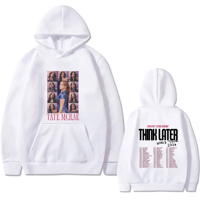 Толстовка мужская с капюшоном Популярная певица Tate Mcrae Think After World Tour Модный