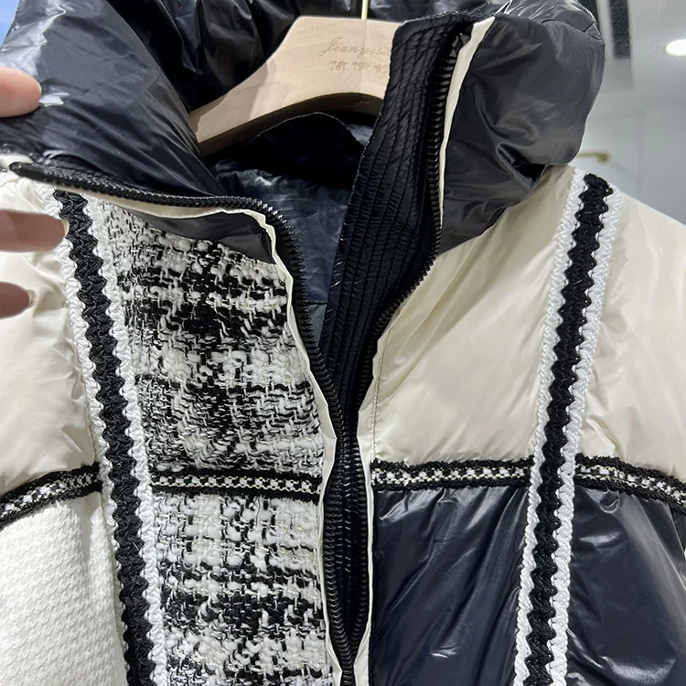 New Women Down Jacket Casual Style Autumn Winter Coats And Parkas Patchwork Female Outwear