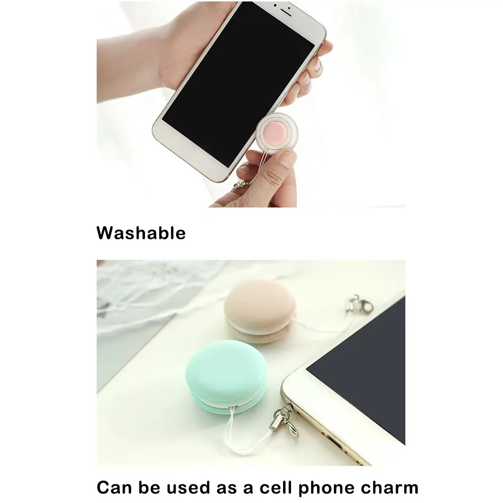 

Phone Screen Cleaning Wiper Wiping Pendant Non-scratch Hanging Smartphone Decoration Remover Portable Accessory Blue