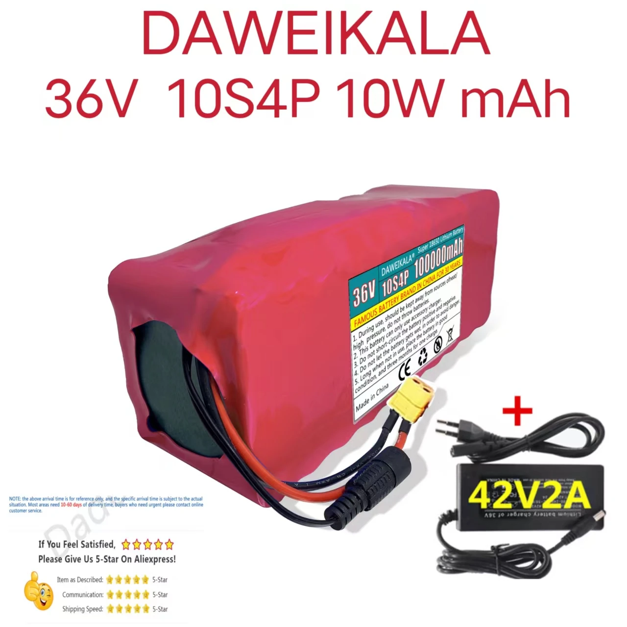 100% Оригинальный аккумулятор 36 В 10S4P 500 Ач Аккумулятор Вт высокой мощности 42V100000mAh