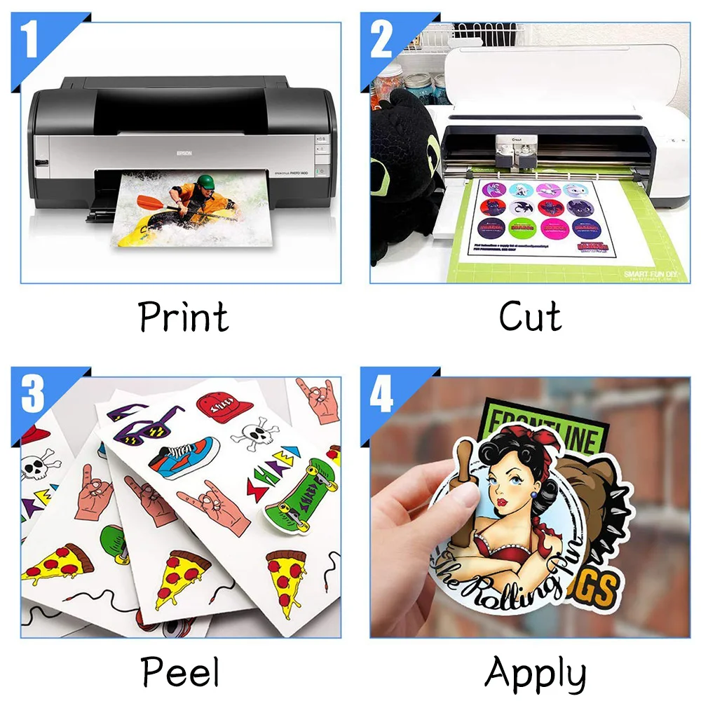 Полупрозрачная Фотобумага Формата A4 10 листов водонепроницаемые наклейки для