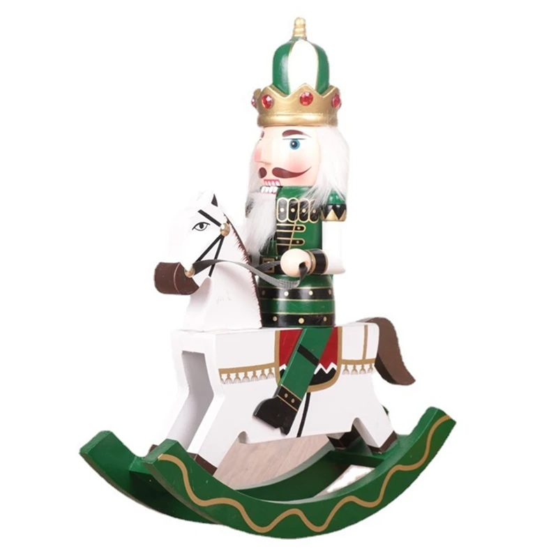 

30Cm Wooden Nutcracker Solider Figures Model Desktop Decor Christmas Decorations For Home Office