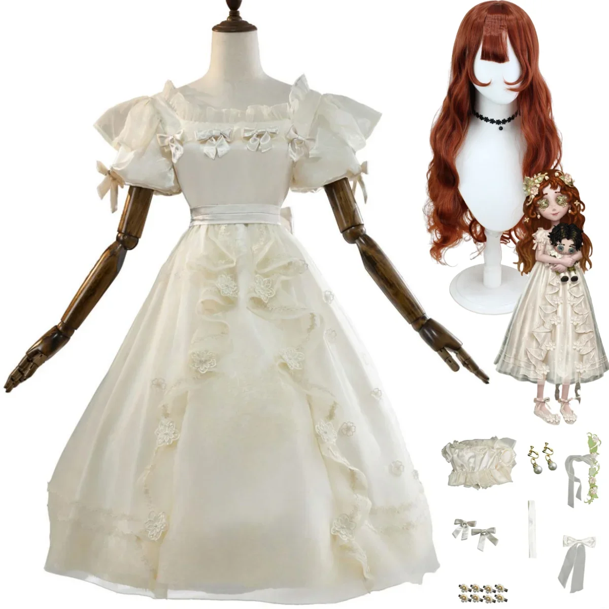 Косплей-костюм для косплея аниме с персонажем из аниме-игры белая юбка принцессы