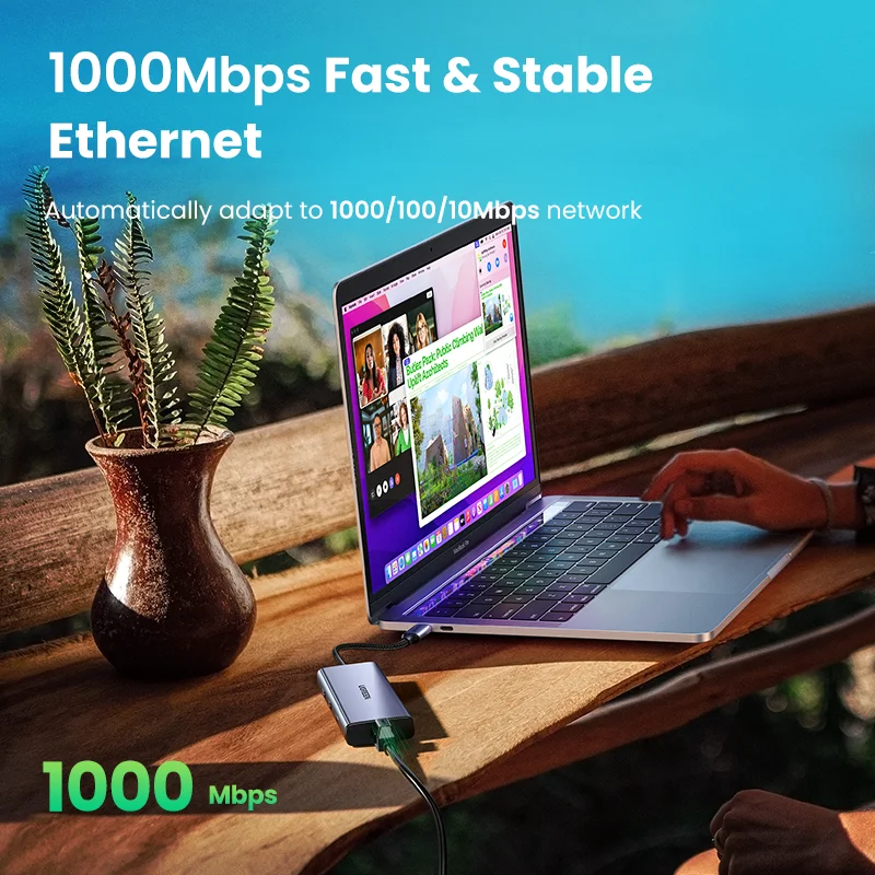 UGREEN USB C концентратор 4K 60Hz к 2xhdmi 2 0 RJ45 3 PD адаптер для Macbook iPad Pro Air M1 PC Аксессуары
