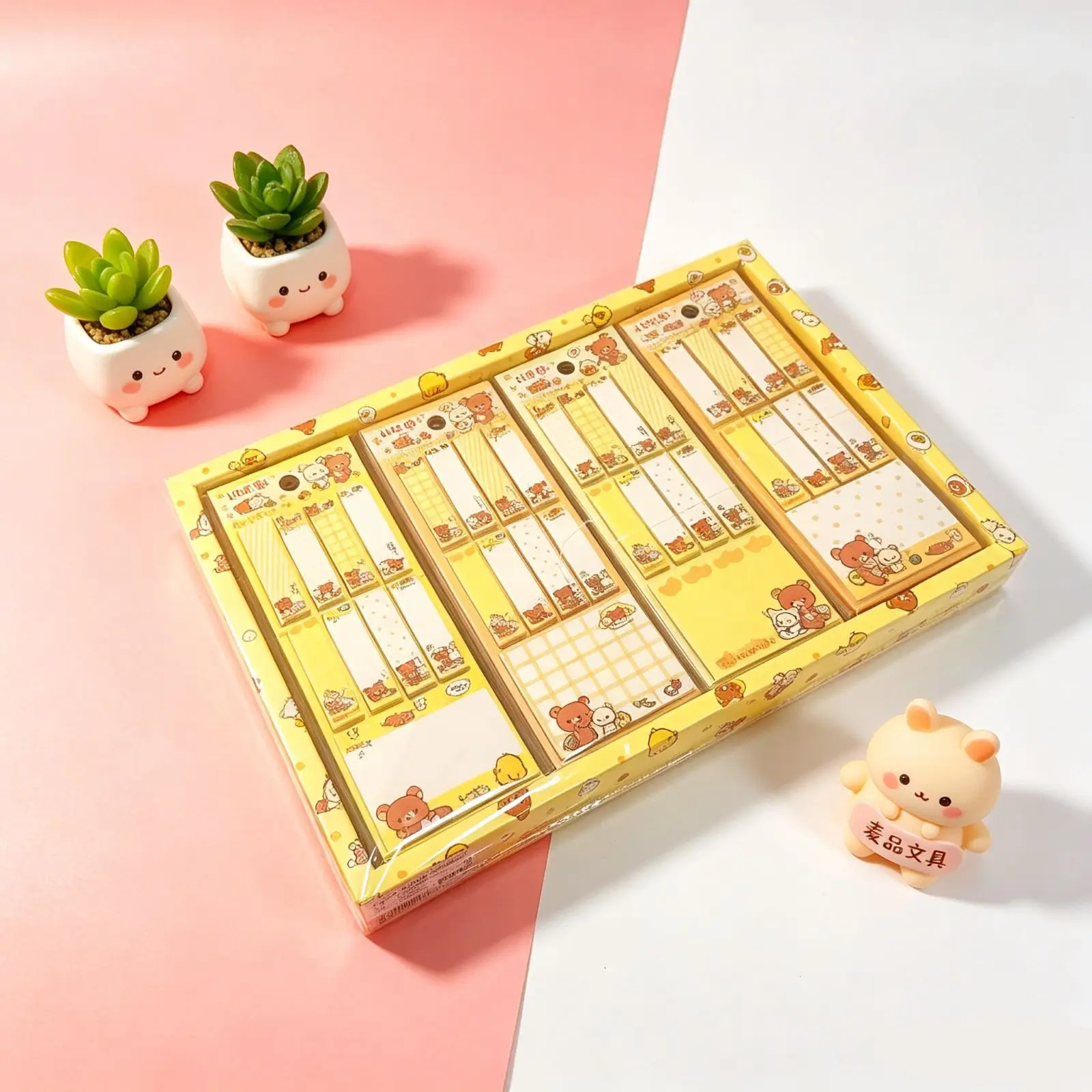Фото Канцелярские товары Kawaii Miffy - Набор стикеров Easy Bear N-Piece - Милые закладки-стикеры с кроликом Миффи оптом №3