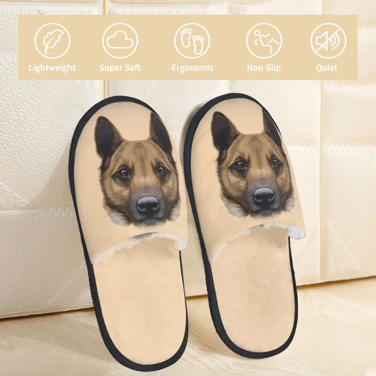 Шлепанцы для дома с закрытым носком и плоской подошвой